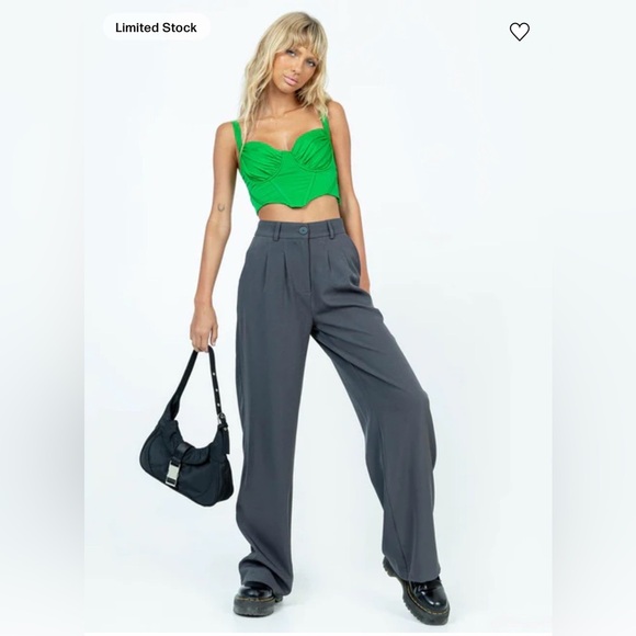 Princess Polly Camila Bustier Cropped Tank Top in Green US Size 6 - Picture 5 of 9